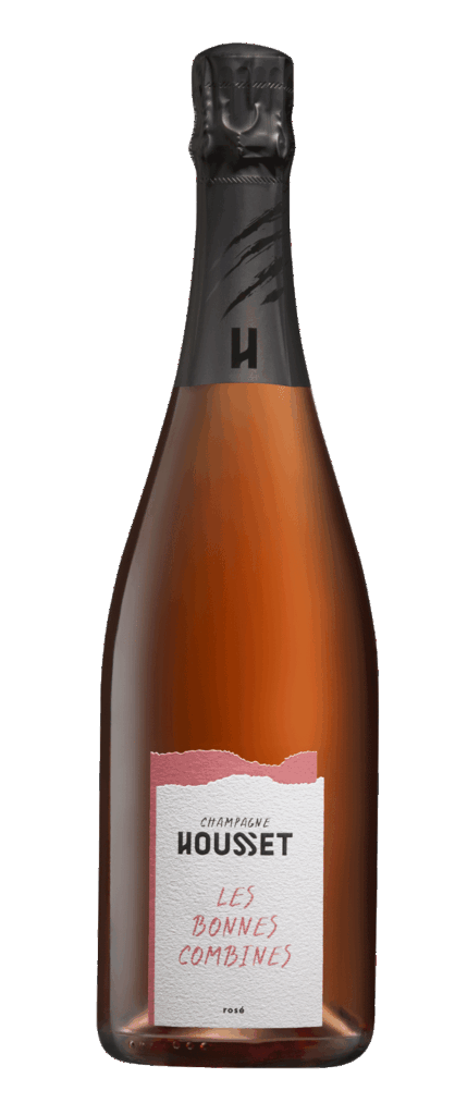 Bouteille de champagne rosé Housset, cuvée Tout sauf inaperçue